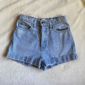 American Apparel Light Wash Shorts